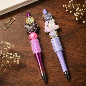 x2 Handcrafted Beaded Pens